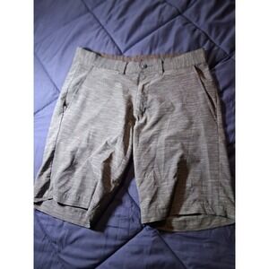 Burnside Mens Performance Hybrid Shorts Charcoal Grey‎ Space Dye Size 34